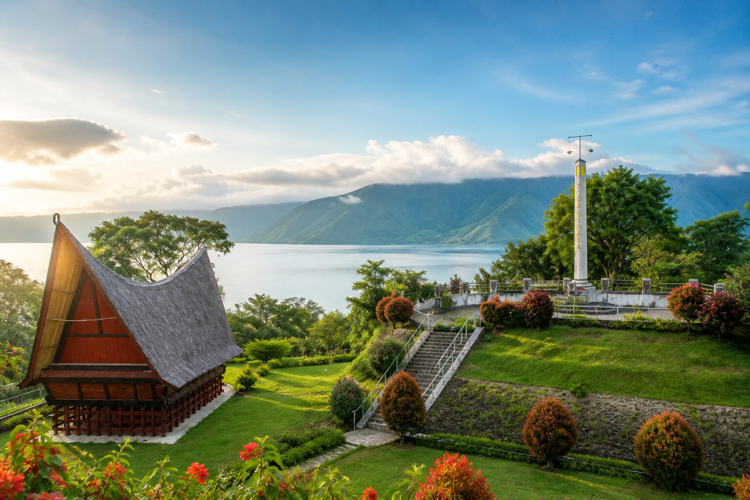 Komplek Tugu Toga Sinaga dan Danau Toba